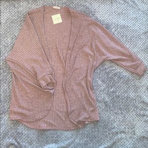 Blush Pink cardigan sweater elbow length sleeve